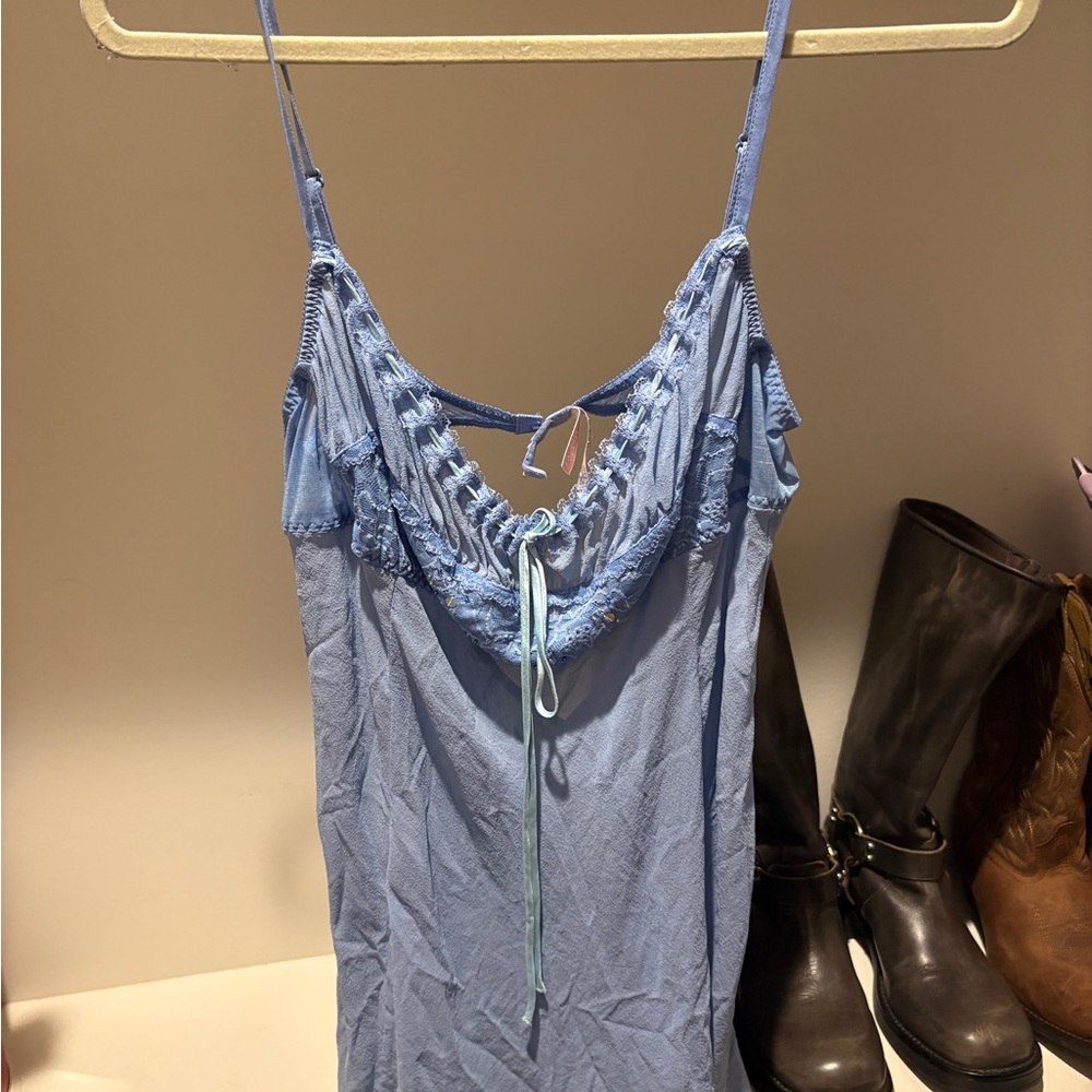 Victoria's Secret Light Blue Lace Chemise